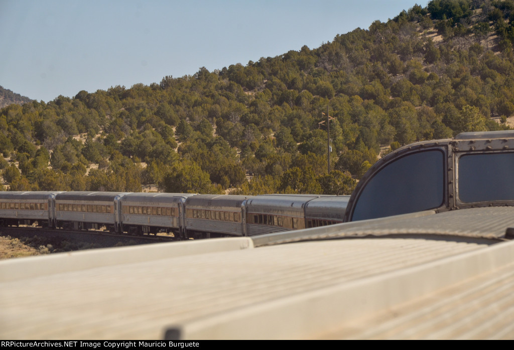 Grand Canyon Railway traveling to the Canyon